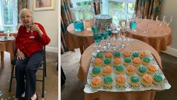 Morpeth care home Colleagues throw gender reveal party for excited Residents